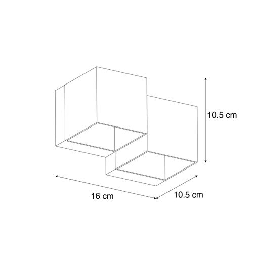 Applique Murale Moderne Bronze Foncé 2 Lumières - Transfer Double