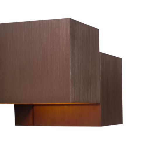 Applique Murale Moderne Bronze Foncé 2 Lumières - Transfer Double