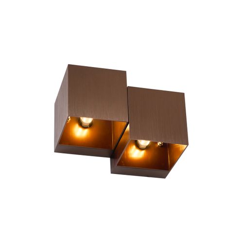 Applique Murale Moderne Bronze Foncé 2 Lumières - Transfer Double