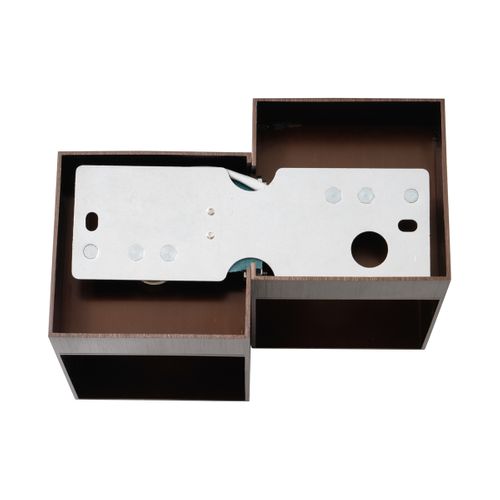 Applique Murale Moderne Bronze Foncé 2 Lumières - Transfer Double