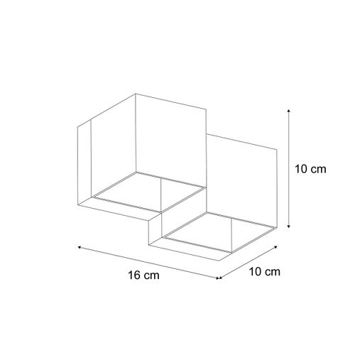 Applique Murale Moderne Métal Canon 2 Lumières - Transfer Double