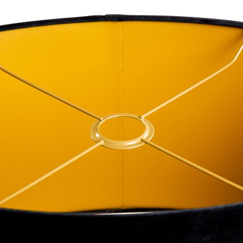 Abat-jour En Velours Noir Ovale 50/33/25