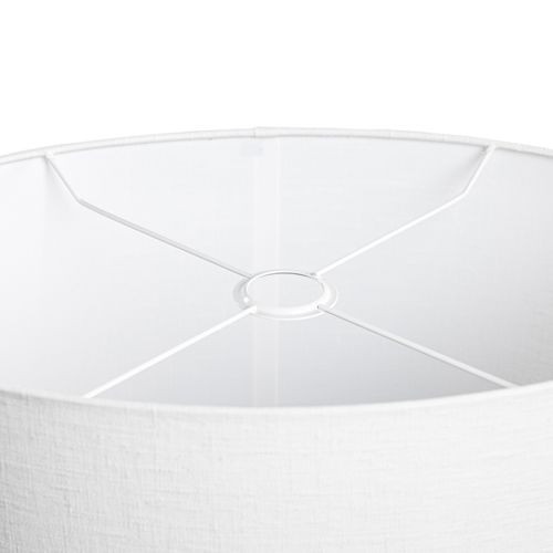 Abat-jour En Lin Blanc Ovale 50/33/25