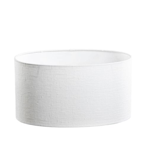 Abat-jour En Lin Blanc Ovale 35/23/18