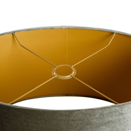 Abat-jour En Velours Vert Avec Intérieur Doré, Forme Ovale 50/33/25