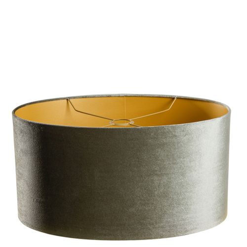 Abat-jour En Velours Vert Avec Intérieur Doré, Forme Ovale 50/33/25