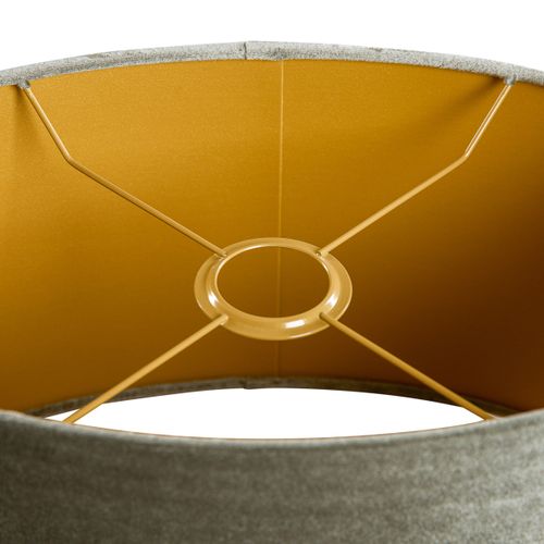 Abat-jour En Velours Vert Avec Intérieur Doré, Forme Ovale 35/23/18