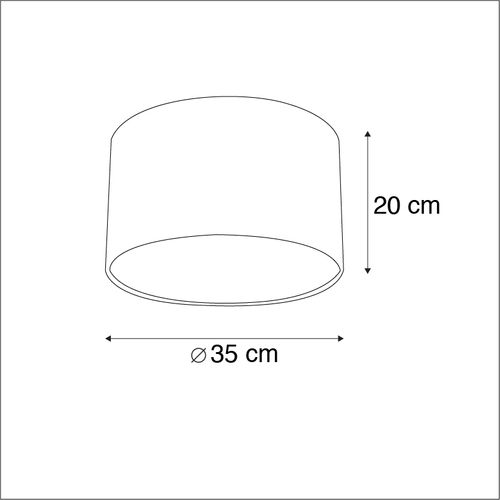 Abat-jour En Velours Taupe 35/35/20