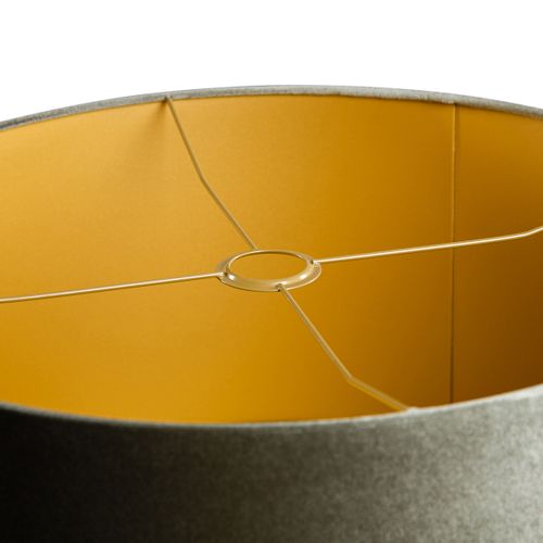 Abat-jour En Velours Vert Avec Intérieur Doré 50/50/25