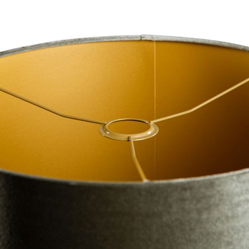 Abat-jour En Velours Vert Avec Intérieur Doré 40/40/40