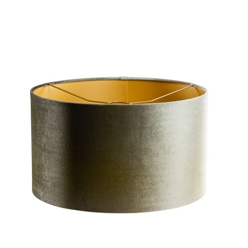 Abat-jour En Velours Vert Avec Intérieur Doré 35/35/20