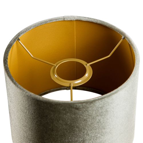 Abat-jour En Velours Vert Avec Intérieur Doré 18/18/14