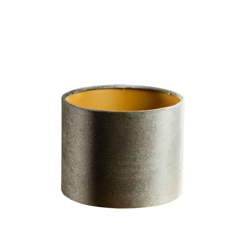 Abat-jour En Velours Vert Avec Intérieur Doré 18/18/14