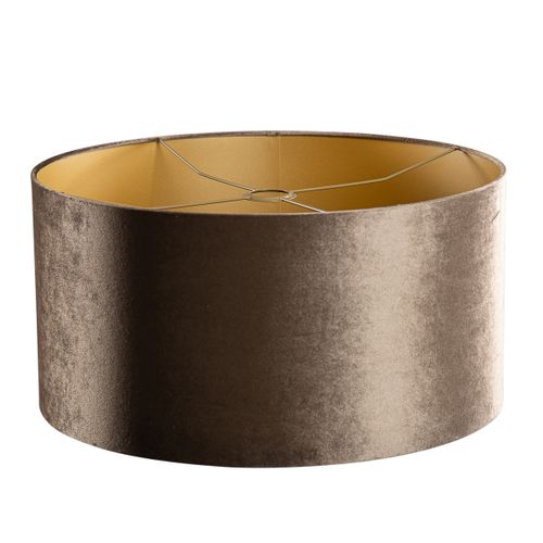 Abat-jour En Velours Marron Avec Intérieur Doré 50/50/25