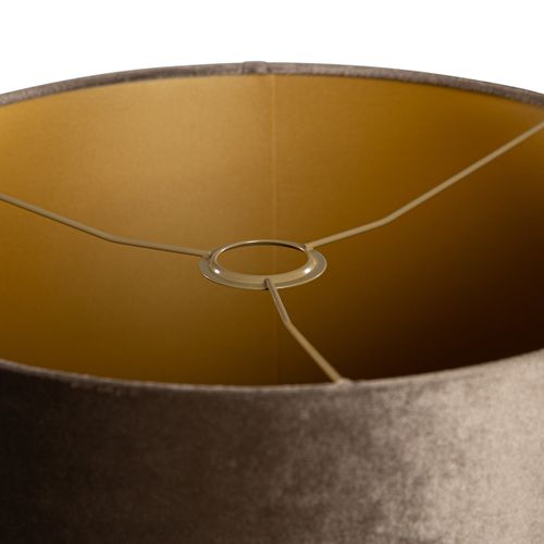 Abat-jour En Velours Marron Avec Intérieur Doré 40/40/40