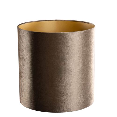 Abat-jour En Velours Marron Avec Intérieur Doré 40/40/40