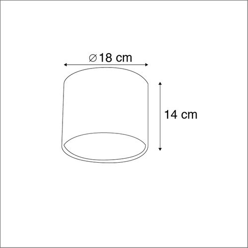 Abat-jour En Velours Bronze Avec Intérieur Doré 18/18/14