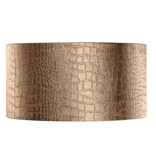 Abat-jour En Velours, Motif Crocodile, Intérieur Doré 50/50/25