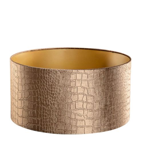 Abat-jour En Velours, Motif Crocodile, Intérieur Doré 50/50/25