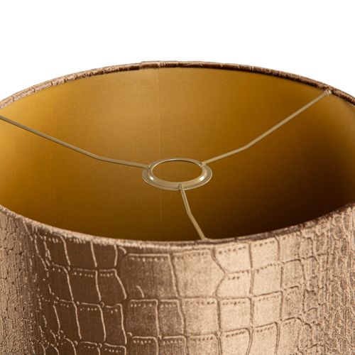 Abat-jour En Velours Effet Crocodile Avec Intérieur Doré 35/35/20