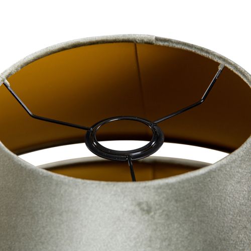 Double Abat-jour En Velours Vert Avec Intérieur Or