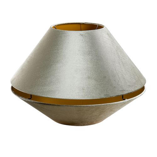 Double Abat-jour En Velours Vert Avec Intérieur Or