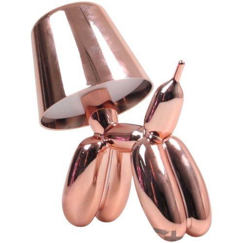 Lampe à Poser LED Balloon Dog 16 X 10 X 18 Cm Rose - Or Et Argenté