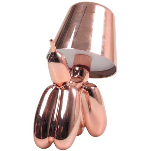 Lampe à Poser LED Balloon Dog 16 X 10 X 18 Cm Rose - Or Et Argenté