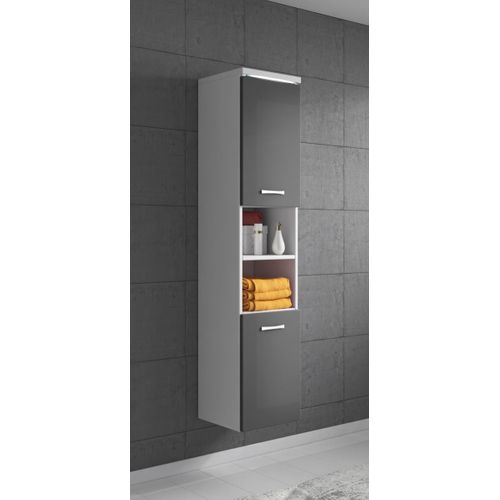 Colonne De Rangement Paso 160 Cm - Gris Brillant