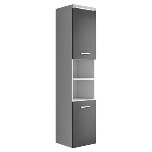 Colonne De Rangement Paso 160 Cm - Gris Brillant