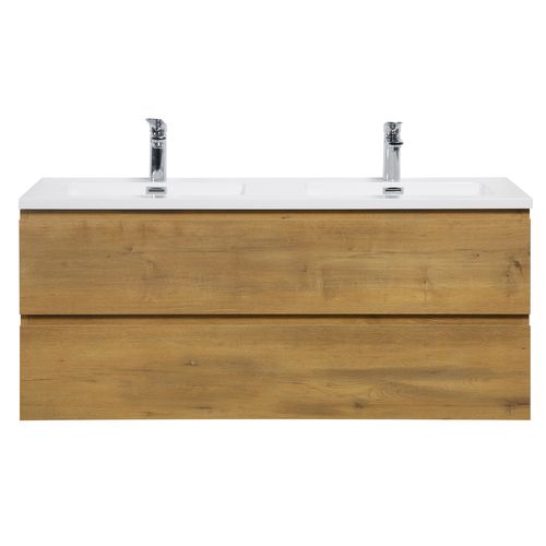 Meuble De Salle De Bain Angela 120 Cm Lavabo Chene – Armoire De Rangement Meuble Lavabo