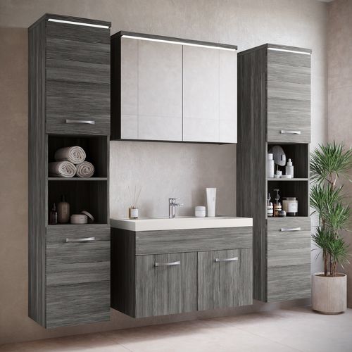 Colonne De Rangement Paso 160 Cm - Chêne Gris