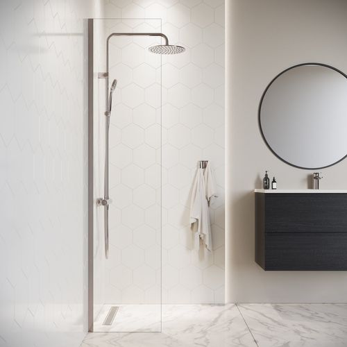 Paroi De Douche Florida - 40 X 200 Cm - Chrome