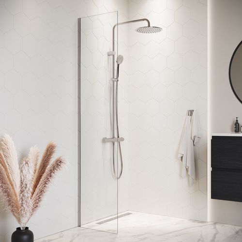 Paroi De Douche Florida - 40 X 200 Cm - Chrome