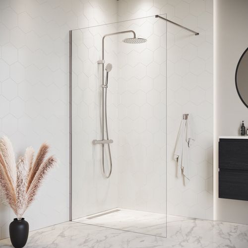 Paroi De Douche Florida - 120 X 200 Cm - Chrome