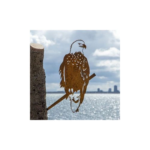 Oiseau Sur Pique Aigle En Acier Corten