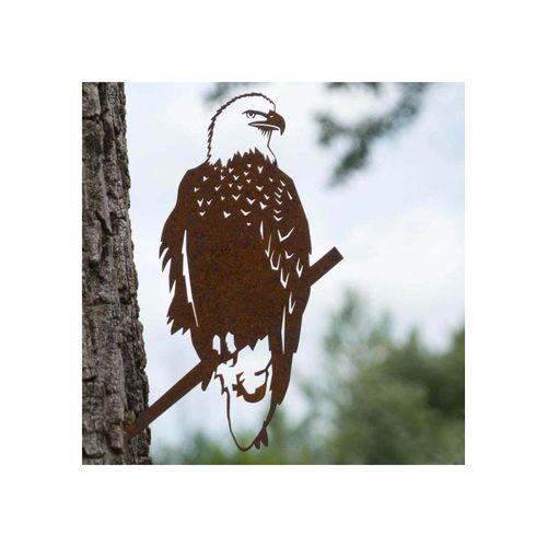 Oiseau Sur Pique Aigle En Acier Corten