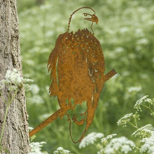 Oiseau Sur Pique Aigle En Acier Corten
