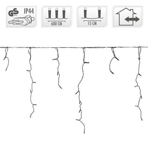 Chaîne Guirlande Lumineuse À LED Blanc Froid 6m 180 Ampoules Ip44 Déco Nöel