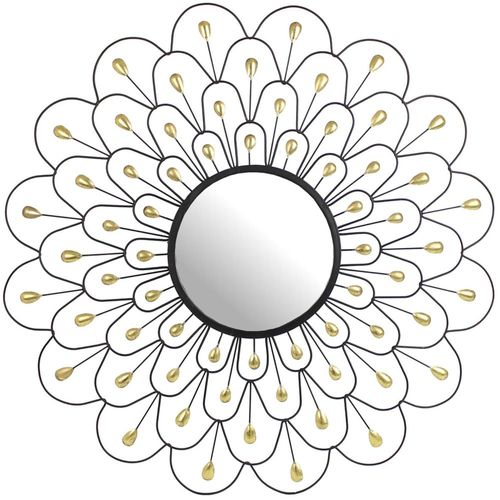 Miroir Rond Déco Paon 90 Cm