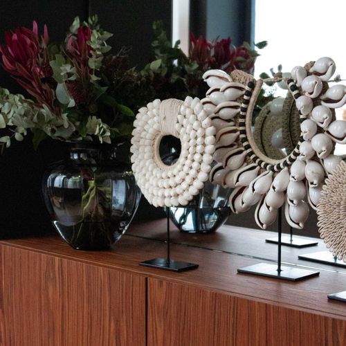 Sikan - Collier De Coquillages Sur Pied Ø40 cm - Couleur - Ivoire