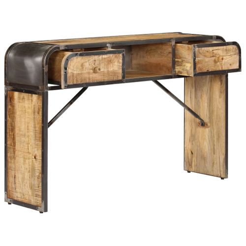 Table Console 120 X 30 X 75 Cm Bois De Manguier Massif