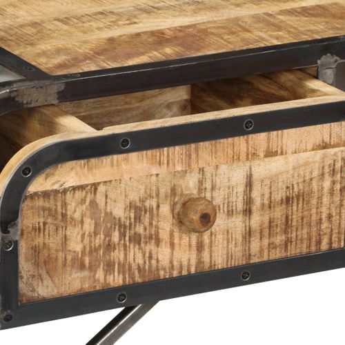 Table Console 120 X 30 X 75 Cm Bois De Manguier Massif