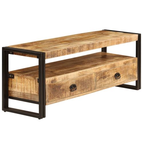 Meuble TV 120x35x45 Cm Bois Solide De Manguier