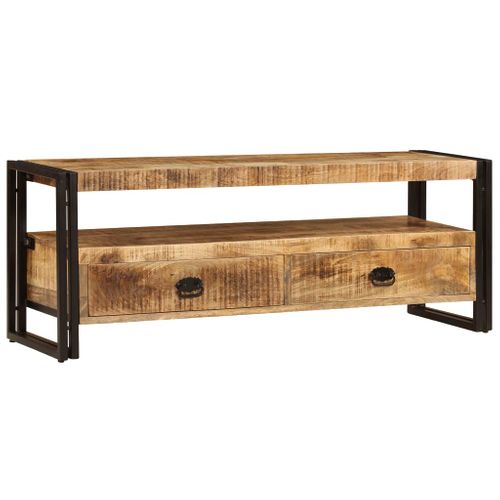 Meuble TV 120x35x45 Cm Bois Solide De Manguier