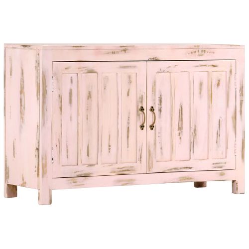 Buffet Rose Clair 110x35x70 Cm Bois De Manguier Massif