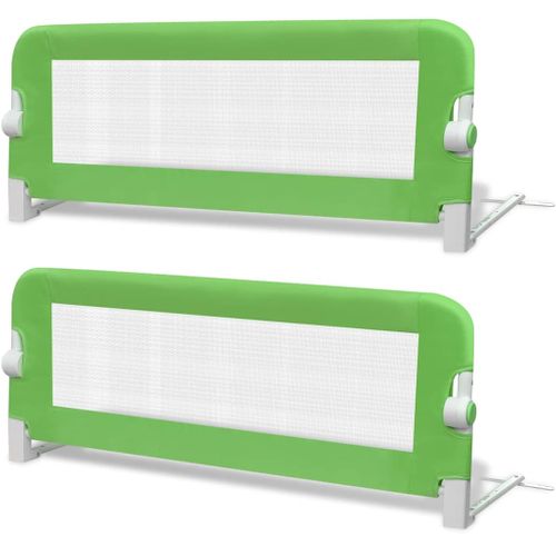Barrière De Lit De Sécurité Pour Tout-petits 2pcs Vert 102x42cm