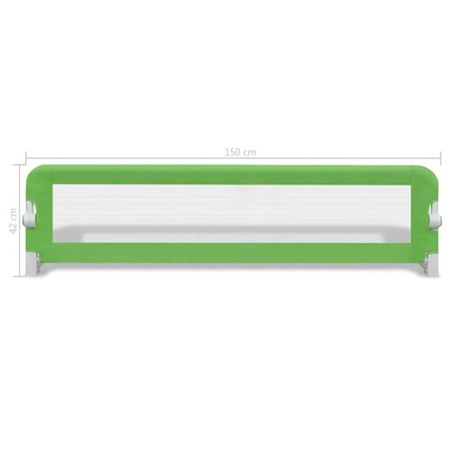 Barrière De Lit De Sécurité Pour Tout-petits 2pcs Vert 150x42cm