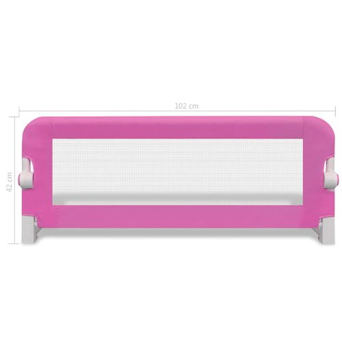Barrière De Lit De Sécurité Pour Tout-petits 2pcs Rose 102x42cm