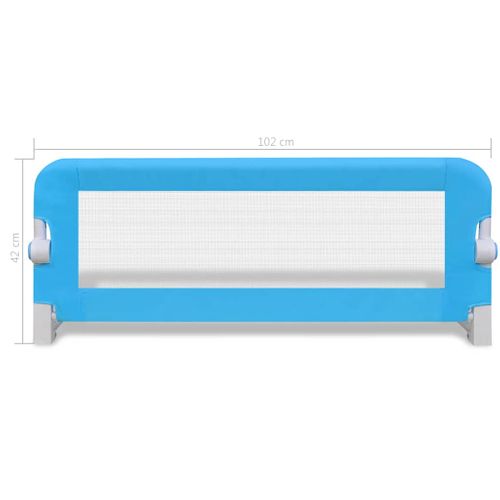 Barrière De Lit De Sécurité Pour Tout-petits 2pcs Bleu 102x42cm